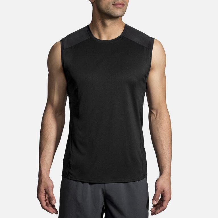 Brooks Stealthless Running Tank Top - Men's - Grey (82739-LIJW)